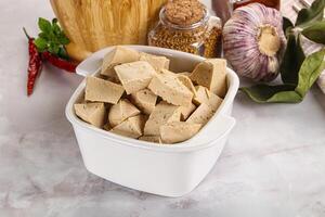 vegan Küche - - organisch Tofu Käse foto