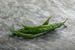 heiß und würzig Grün Chili Pfeffer foto