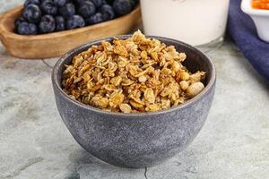 Granola museli Müsli zum Frühstück foto