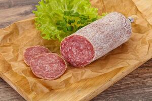 Italienische trockene Salami-Schweinewurst foto