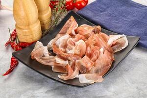 Spanisch geheilt Schweinefleisch Fleisch - - Jamon foto