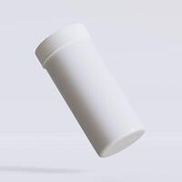 3d Rendern von einstellen zum medizinisch Pille Flaschen Weiß Farbe realistisch Textur foto