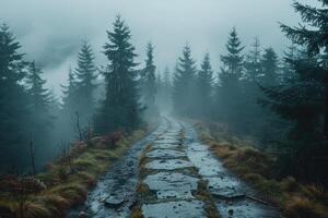 ai generiert schön Natur Berg Landschaft Fachmann Fotografie foto