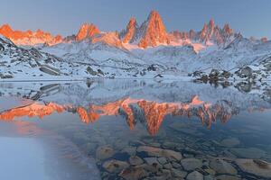 ai generiert schön Natur Berg Landschaft Fachmann Fotografie foto