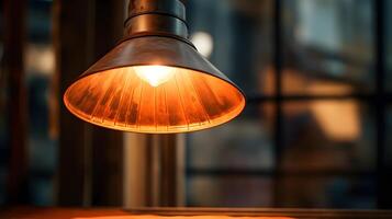 ai generiert gemütlich Lampe foto