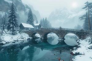 ai generiert Wasser fließen Natur Fachmann Fotografie foto