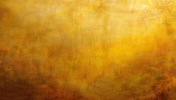 golden texturiert Hintergrund mit abstrakt Bürste Schlaganfälle und warm Farbtöne foto