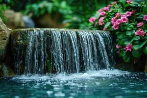 ai generiert Wasser fließen Natur Fachmann Fotografie foto