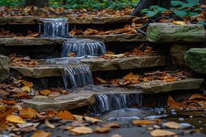 ai generiert Wasser fließen Natur Fachmann Fotografie foto