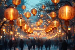 ai generiert Chinesisch Frühling Festival Atmosphäre Fachmann Fotografie foto