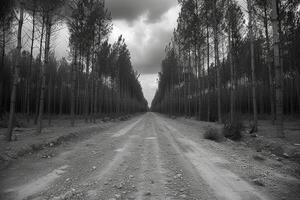 ai generiert unheimlich Grün dunkel Wald Natur Fachmann Fotografie foto