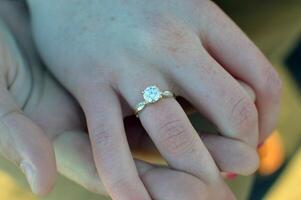 Hochzeit Ring, Feier von Hochzeit oder Engagement Hintergrund foto