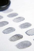 Fingerabdruck Identität Nachprüfung Konzept, biometrisch, Sicherheit Hintergrund foto