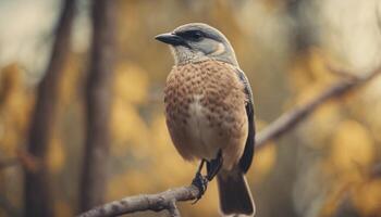 ai generiert klein Vogel mit natürlich Hintergrund, schön Natur foto