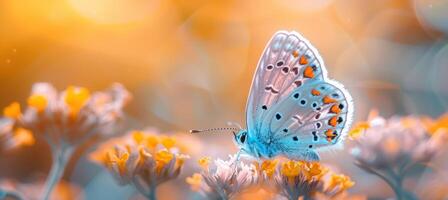 ai generiert kostenlos Blau Schmetterling Hintergrund foto