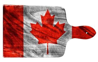 kanadisch Flagge auf Weiß foto