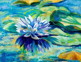 Wasser Lilie Gemälde foto