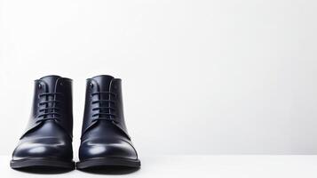 ai generiert Marine Kleid Stiefel isoliert auf eben Weiß Hintergrund mit Kopieren Raum zum Werbung. generativ ai foto