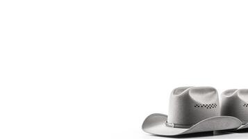 ai generiert Silber Cowboy Stiefel isoliert auf Weiß Hintergrund mit Kopieren Raum zum Werbung. generativ ai foto