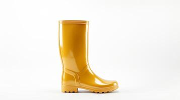 ai generiert Gold Regen Stiefel isoliert auf Weiß Hintergrund mit Kopieren Raum zum Werbung. generativ ai foto