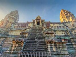 Angkor wat Tempel, UNESCO Welt Erbe, siem ernten, Kambodscha foto