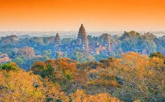 Angkor wat Tempel, UNESCO Welt Erbe, siem ernten, Kambodscha foto