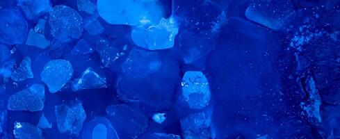 abstrakt Blau, Tinte Blau bunt Marmor Granit natürlich Stein Papier Ozean Textur Hintergrund Banner Panorama foto