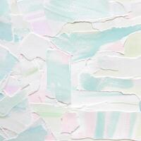 Pastell- Aquarell Gemälde auf Weiß Papier Collage Hintergrund, leer bunt Aquarell Papier zerrissen Collage Kunst abstrakt Design zum Hintergrund, Poster, Hintergrund foto