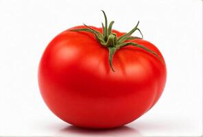ai generiert reif Tomate Über Weiß Hintergrund foto