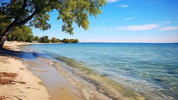 ai generiert Wasser See erie Sommer- ai generiert foto