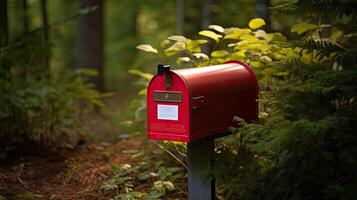 ai generiert Lieferung Paket im Briefkasten ai generiert foto