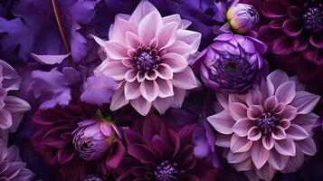 ai generiert violett Blumen lila ai generiert foto