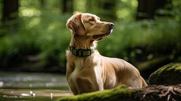 ai generiert Ort Hund Geographisches Positionierungs System ai generiert foto