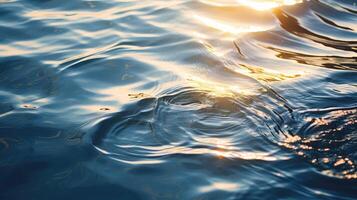 ai generiert Ruhe Wellen im See Wasser ai generiert foto