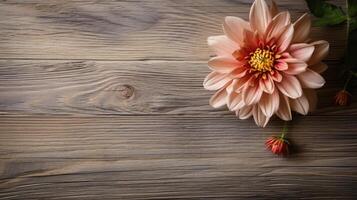 ai generiert botanisch Holz Hintergrund Blume ai generiert foto