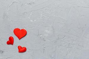 Valentinstag Tag Hintergrund mit rot Herzen, oben Aussicht mit Kopieren Raum foto