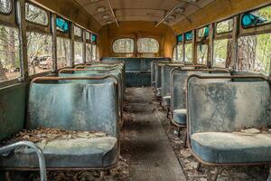 Innerhalb von verlassen Schule Bus foto