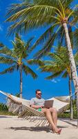 Fernbedienung Arbeit Paradies, Hängematte Büro Glückseligkeit foto