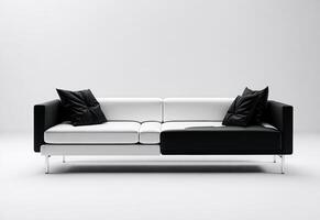 ai generiert modern modisch stilvoll Sofa foto