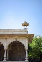 architektonisch Einzelheiten von lal qila - - rot Fort gelegen im alt Delhi, Indien, Aussicht Innerhalb Delhi rot Fort das berühmt indisch Sehenswürdigkeiten foto