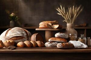 ai generiert golden Laib Bäckerei Brot. generieren ai foto