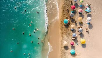 ai generiert Sommer- Ferien Hintergrund foto