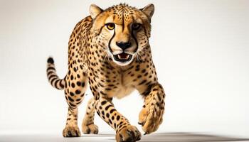 ai generiert majestätisch Gepard, gefährdet groß Katze, Gehen im afrikanisch Wildnis generiert durch ai foto