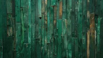 ai generiert verwittert Grün gewaschen alt Holz Hintergrund mit rustikal Charme. ai generiert foto