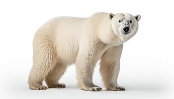 ai generiert süß Arktis Säugetier Gehen auf Schnee, suchen beim Kamera generiert durch ai foto