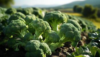 ai generiert Frische von organisch Gemüse im ein gesund Vegetarier Mahlzeit generiert durch ai foto