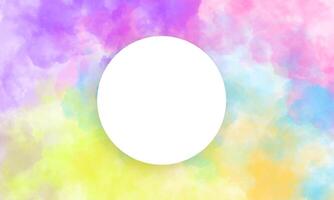 Banner runden Kreis Weiß spotten oben leeren Pulver Spritzen Rauch Festival Staub Urlaub hindusim Explosion Indien multi Regenbogen Textur Brust Textur glücklich holi Tinte Urlaub Ferien Kultur Farbe.3d machen foto