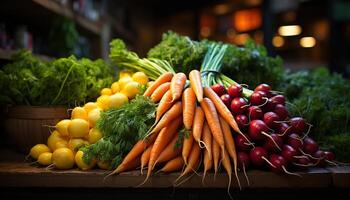 ai generiert frisch Gemüse, gesund Essen, organisch Essen, Natur Fülle generiert durch ai foto