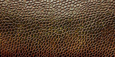 ai generiert braun Reptil Haut Textur mit Rahmen Muster. exotisch Schlange, Eidechse Hintergrund. generativ ai foto