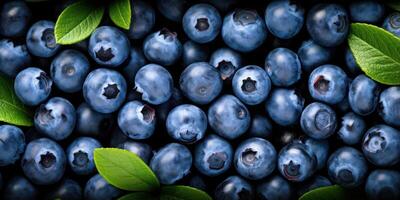 ai generiert Blaubeeren Haufen. natürlich Antioxidans, organisch Superfood. generativ ai foto